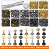 image:imageSnap Buttons and Leather Rivets Anezus 120 Set Leather Snap Fasteners Kit and 240 Sets Leather Rivets with Setting Tools for Leather Craft Repairs Decoration