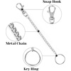 image:imageanezus 2Pcs Chain Belt Set Wallet Chain Pants Chain Pocket Chain with Keyring for Pants Belt Jeans Wallets and keys 16 amp 20