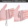 image:imageanezus 2Pcs Chain Belt Set Wallet Chain Pants Chain Pocket Chain with Keyring for Pants Belt Jeans Wallets and keys 16 amp 20