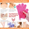 image:imageanezus Exfoliating Gloves 6 Pairs Shower Scrub Gloves Bath Loofah Glove Exfoliating for Women to Remove Dead Skin for Body Exfoliate 6 Colors