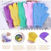 image:imageanezus Exfoliating Gloves 6 Pairs Shower Scrub Gloves Bath Loofah Glove Exfoliating for Women to Remove Dead Skin for Body Exfoliate 6 Colors