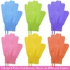 image:imageanezus Exfoliating Gloves 6 Pairs Shower Scrub Gloves Bath Loofah Glove Exfoliating for Women to Remove Dead Skin for Body Exfoliate 6 Colors