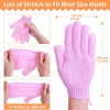 image:imageanezus Exfoliating Gloves 6 Pairs Shower Scrub Gloves Bath Loofah Glove Exfoliating for Women to Remove Dead Skin for Body Exfoliate 6 Colors