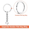 image:imageanezus Key Chain Rings 100Pcs Key Chains Keychain Rings Bulk Flat Key Ring Blanks Key Hook Keychain Hardware for Shrinky Dink and Keychain Craft