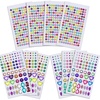 image:imageAnezus 1126Pcs Rhinestone Stickers SelfAdhesive Bling Craft Jewels Crystal Gem Stickers for Nail Body Makeup Festival Assorted Sizes and Shapes 10 Sheets