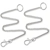 image:imageanezus 2Pcs Chain Belt Set Wallet Chain Pants Chain Pocket Chain with Keyring for Pants Belt Jeans Wallets and keys 16 amp 20