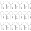 image:imageanezus Key Chain Rings 100Pcs Key Chains Keychain Rings Bulk Flat Key Ring Blanks Key Hook Keychain Hardware for Shrinky Dink and Keychain Craft
