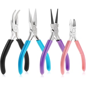 image:imageAnezus 4Pcs Jewelry Pliers Tool Set Includes Needle Nose Pliers Round Nose Pliers Wire Cutters and Bent Nose Pliers for Jewelry Beading Repair Making Supplies