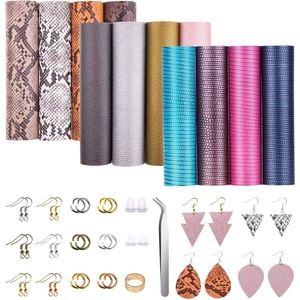 image:imageFaux Leather Sheets for Jewelry Making Supplies Anezus Leather Earring Kit Include 12 Pcs Faux Leather Sheet and 680 Pcs Earring Making Supplies with Fish Hook Earrings Jump Rings Earring Backs for J