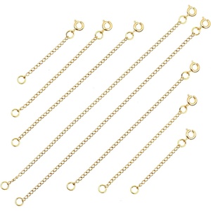 image:imageJewelry Extenders for Necklaces Anezus 12pcs Necklace Extenders Chain Extenders for Necklace Bracelet and Jewelry Making Assorted Sizes amp ColorsGold