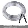 image:imageAnezus 18 Gauge 328 FT Bendable Aluminum Sculpting Wire  1mm Silveraluminum wire with cutter18 gauge