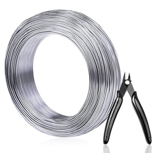 image:imageAnezus 18 Gauge 328 FT Bendable Aluminum Sculpting Wire  1mm Silveraluminum wire with cutter18 gauge