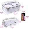 image:imageMarble Makeup Bags Anezus 2Pcs Makeup Pouch Marble Cosmetic Case Waterproof Travel Bag for Women Girls
