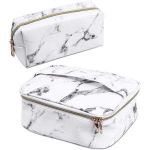 image:imageMarble Makeup Bags Anezus 2Pcs Makeup Pouch Marble Cosmetic Case Waterproof Travel Bag for Women Girls